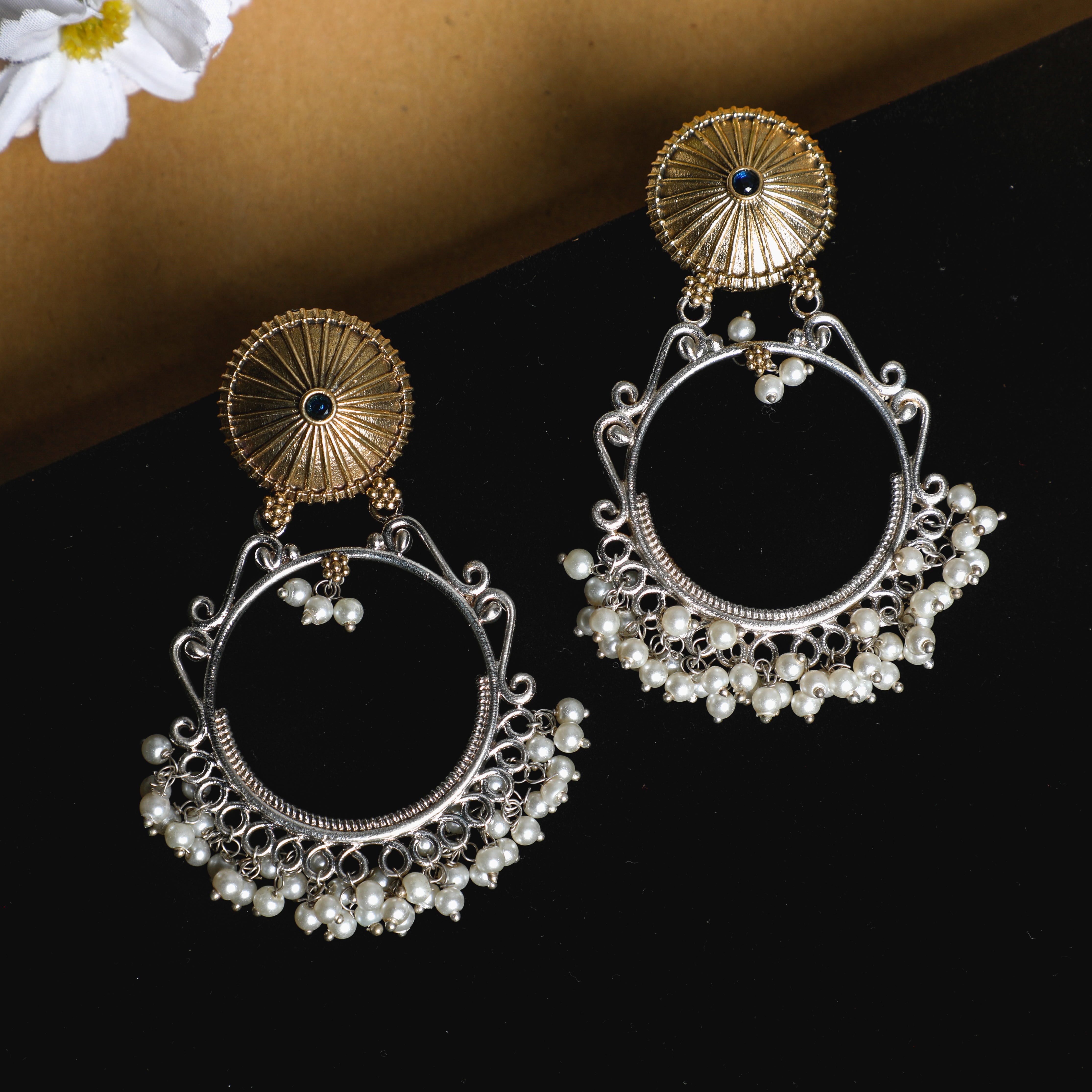 Celestial Pearl Hoops