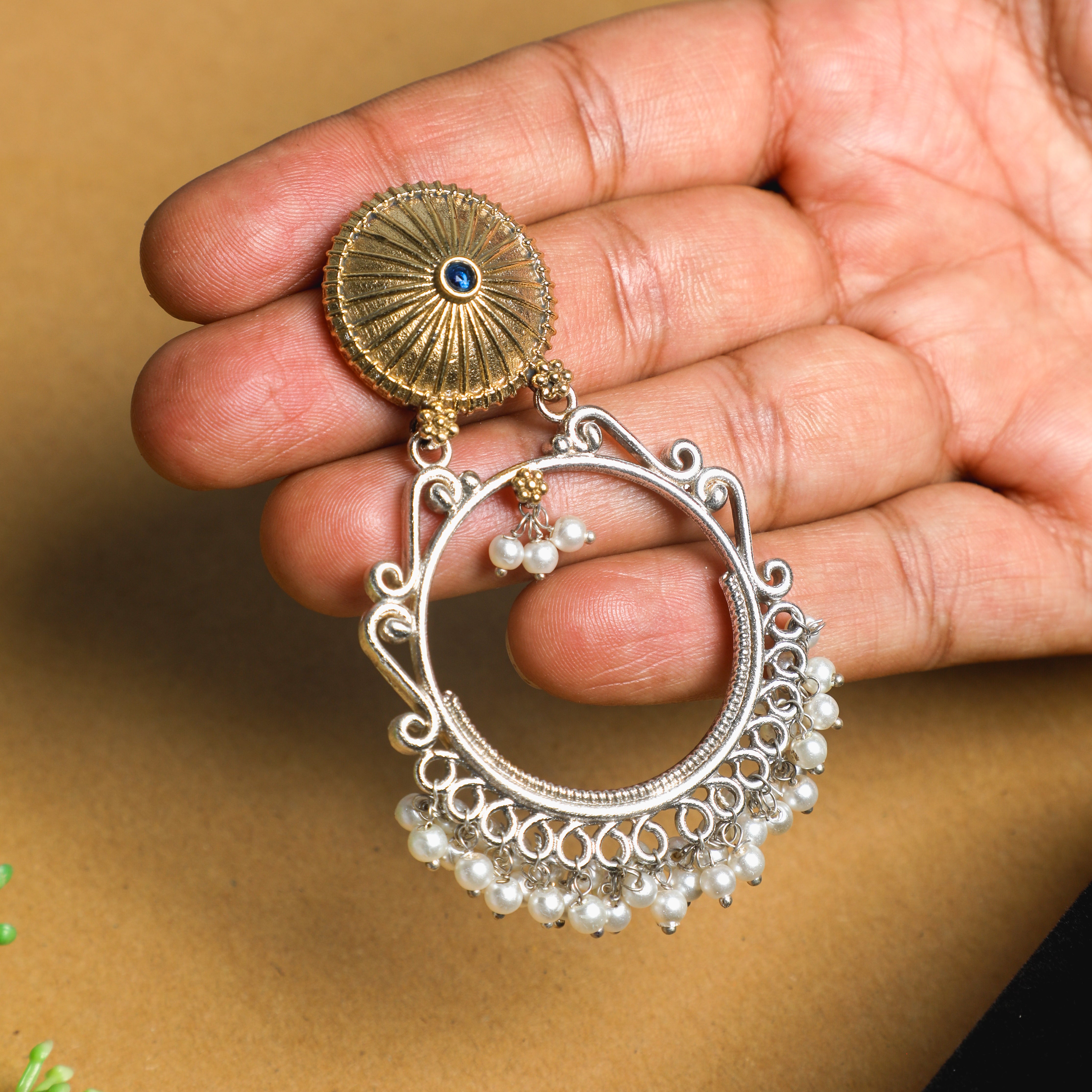 Celestial Pearl Hoops