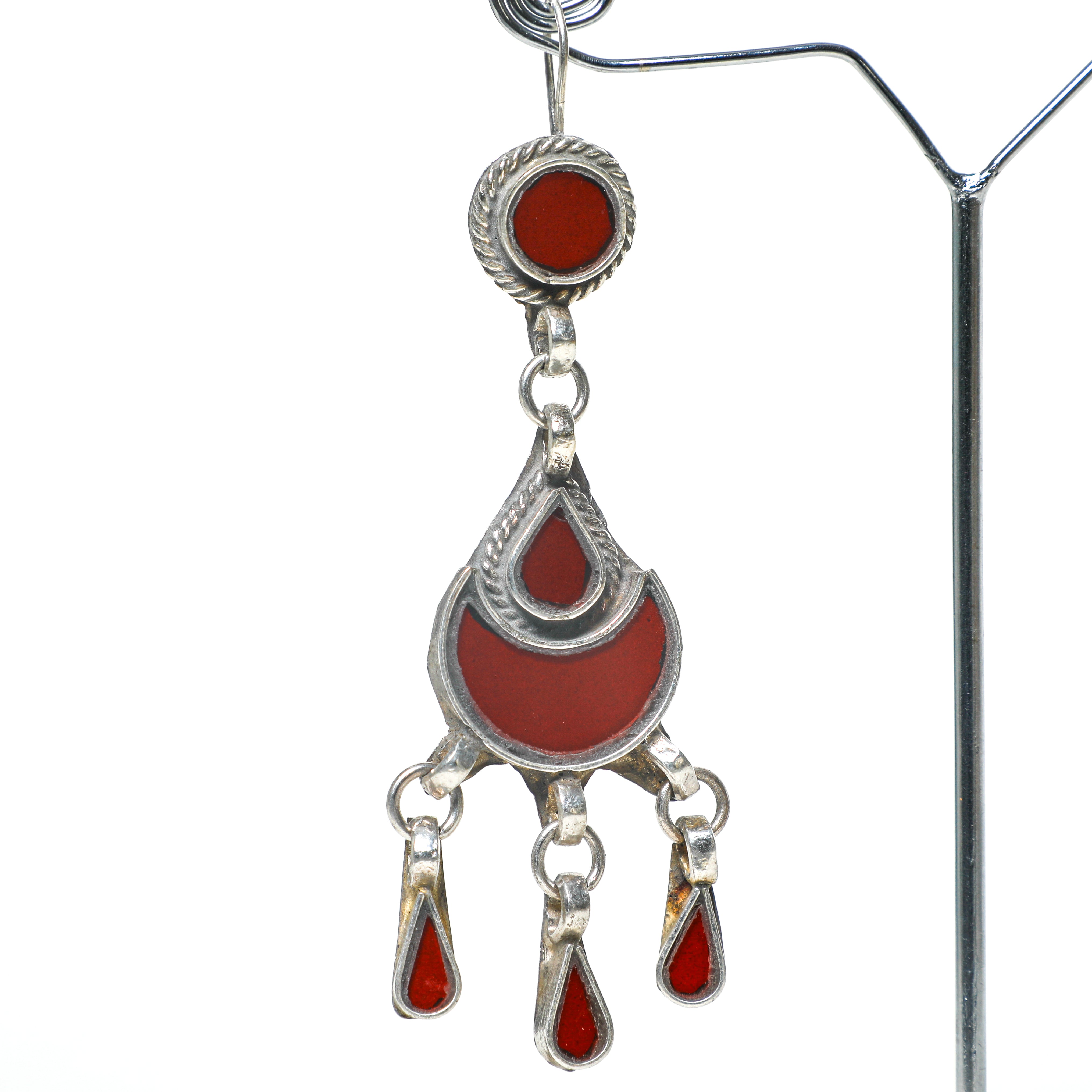 Tribal Pink Ghungru Earrings