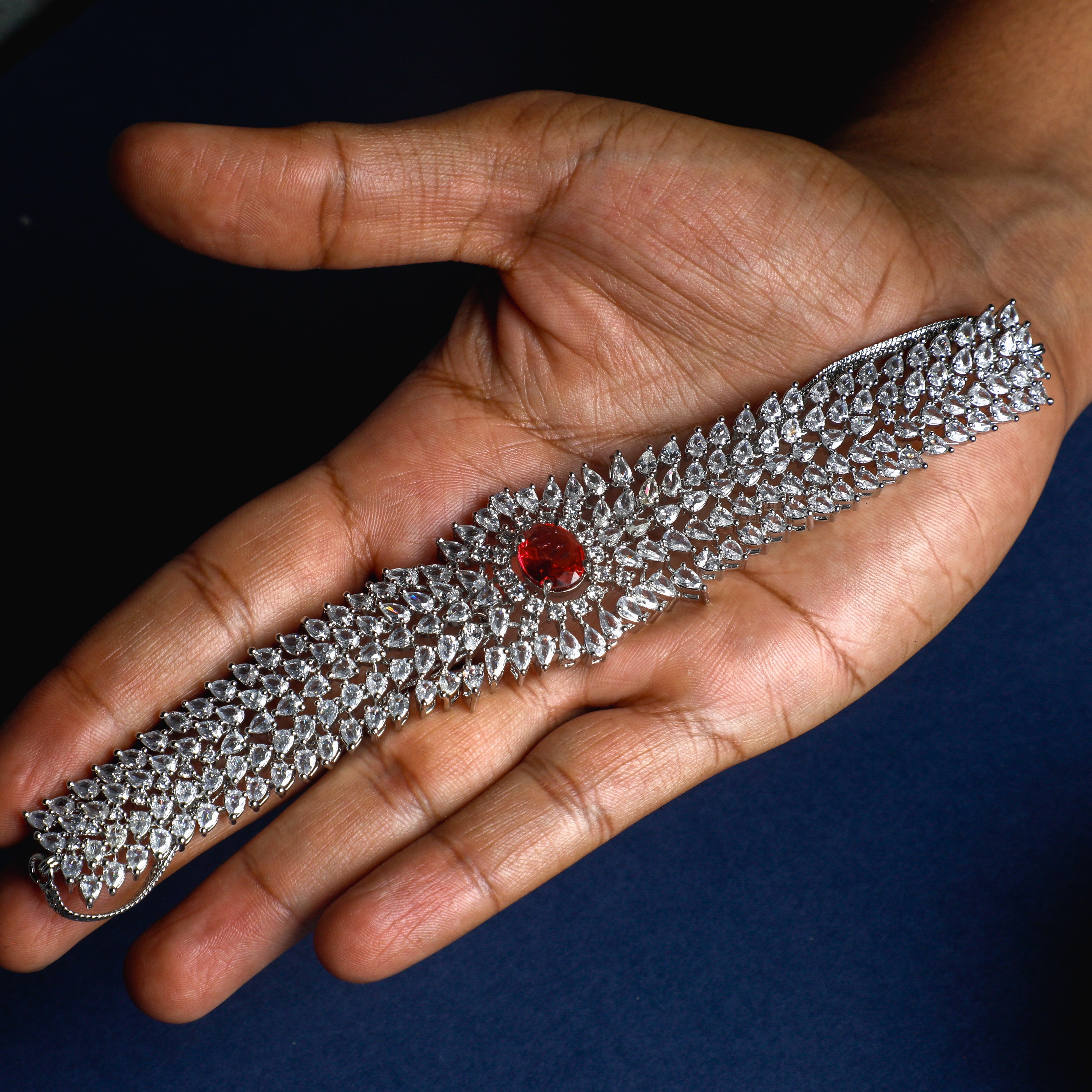 Divine Ruby CZ Choker Set