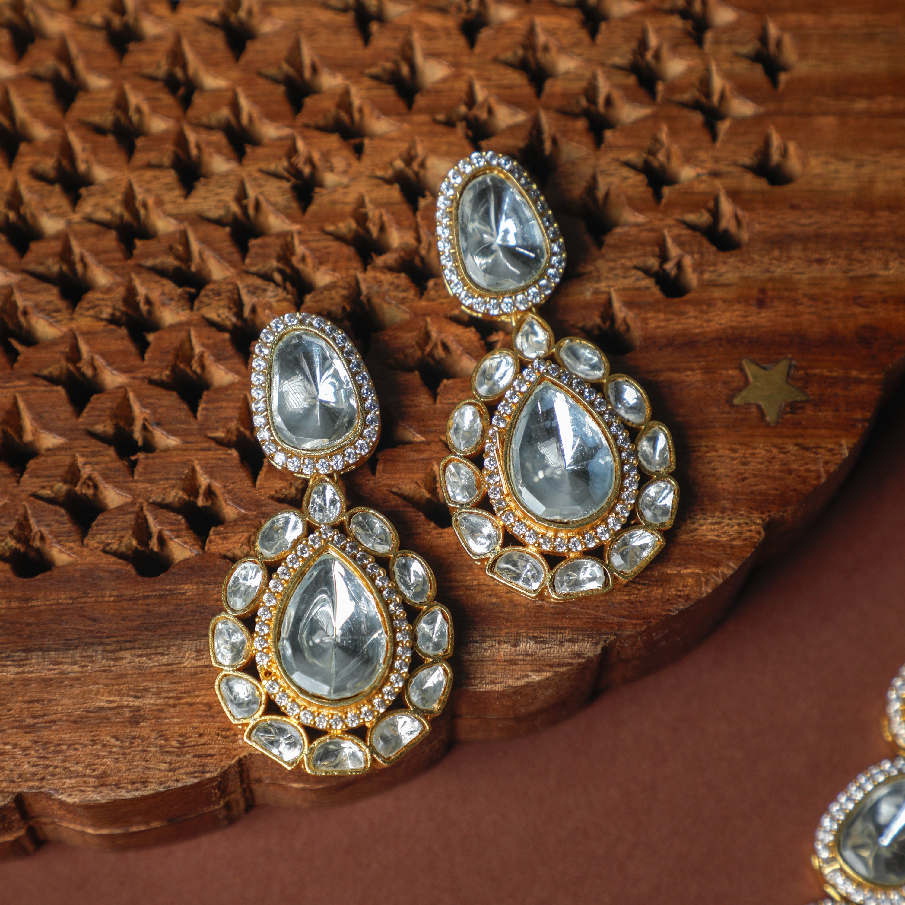 Bollywood CZ Diamond Hoop Earring