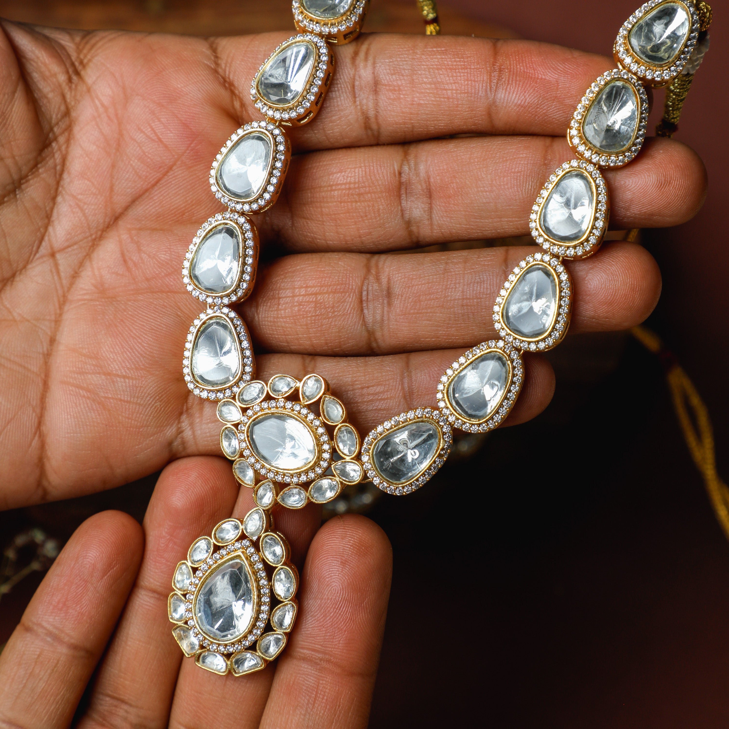 Bollywood CZ Diamond Hoop Earring