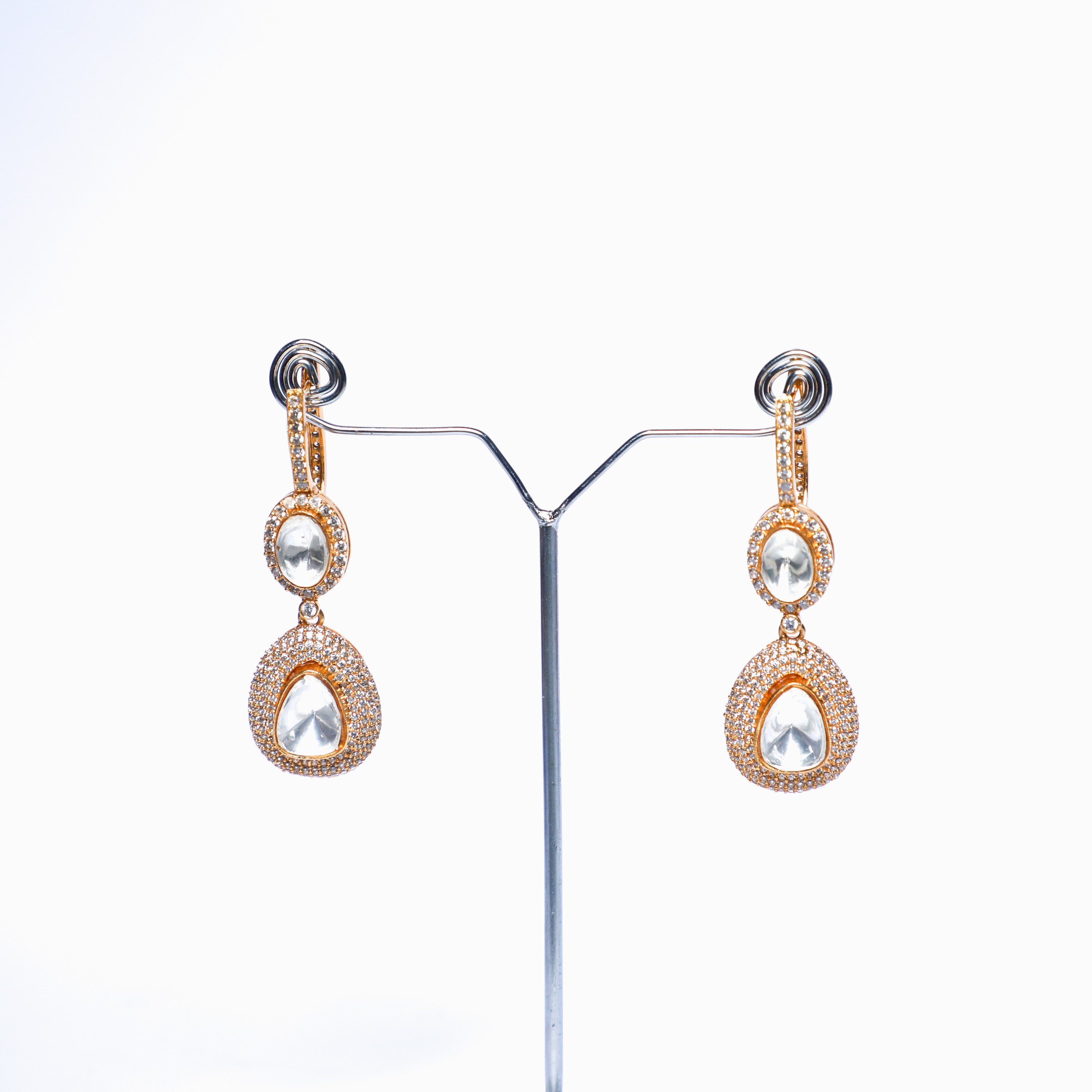 Chandni CZ Diamond Hoop Earring