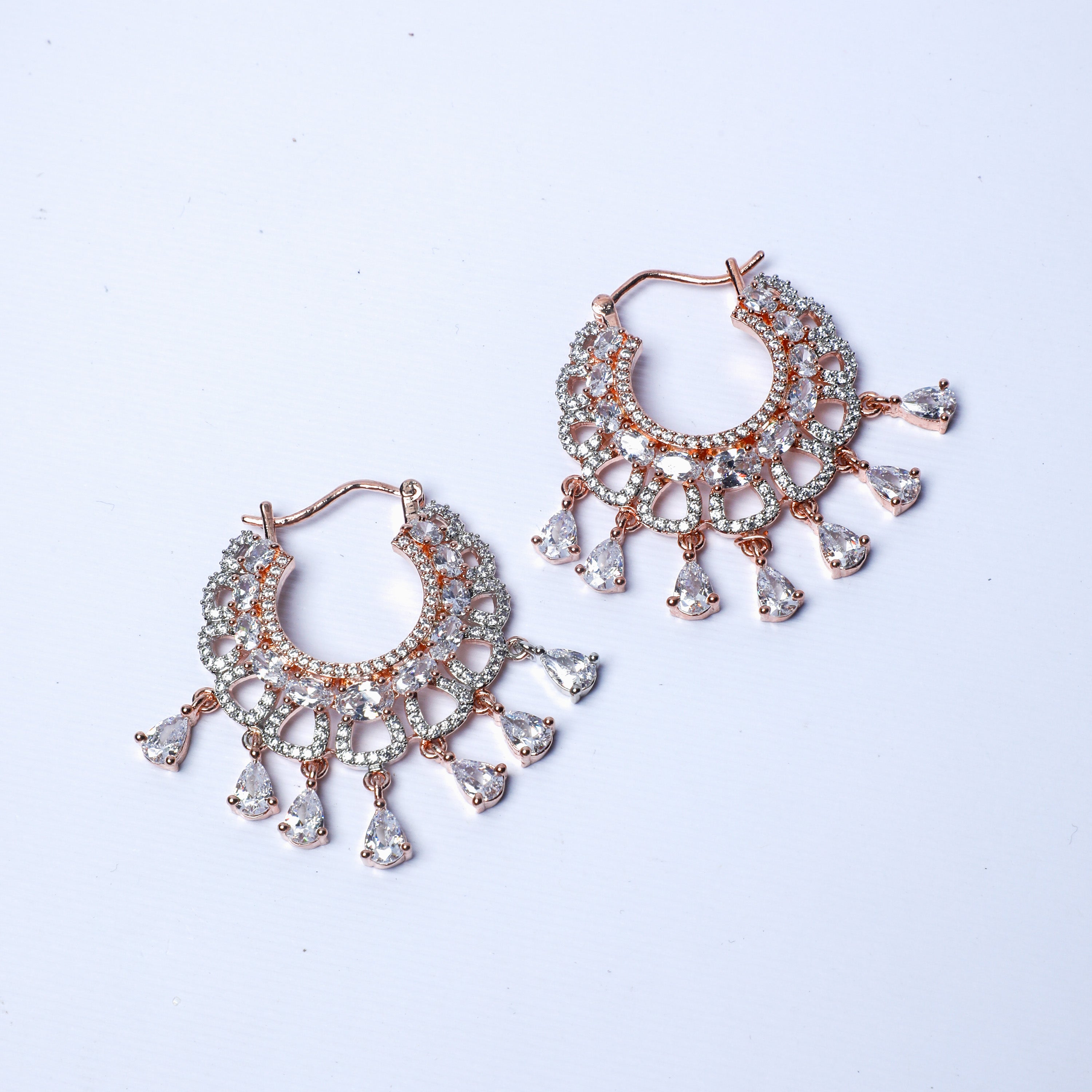 CZ Elegance Hoop Chandbali
