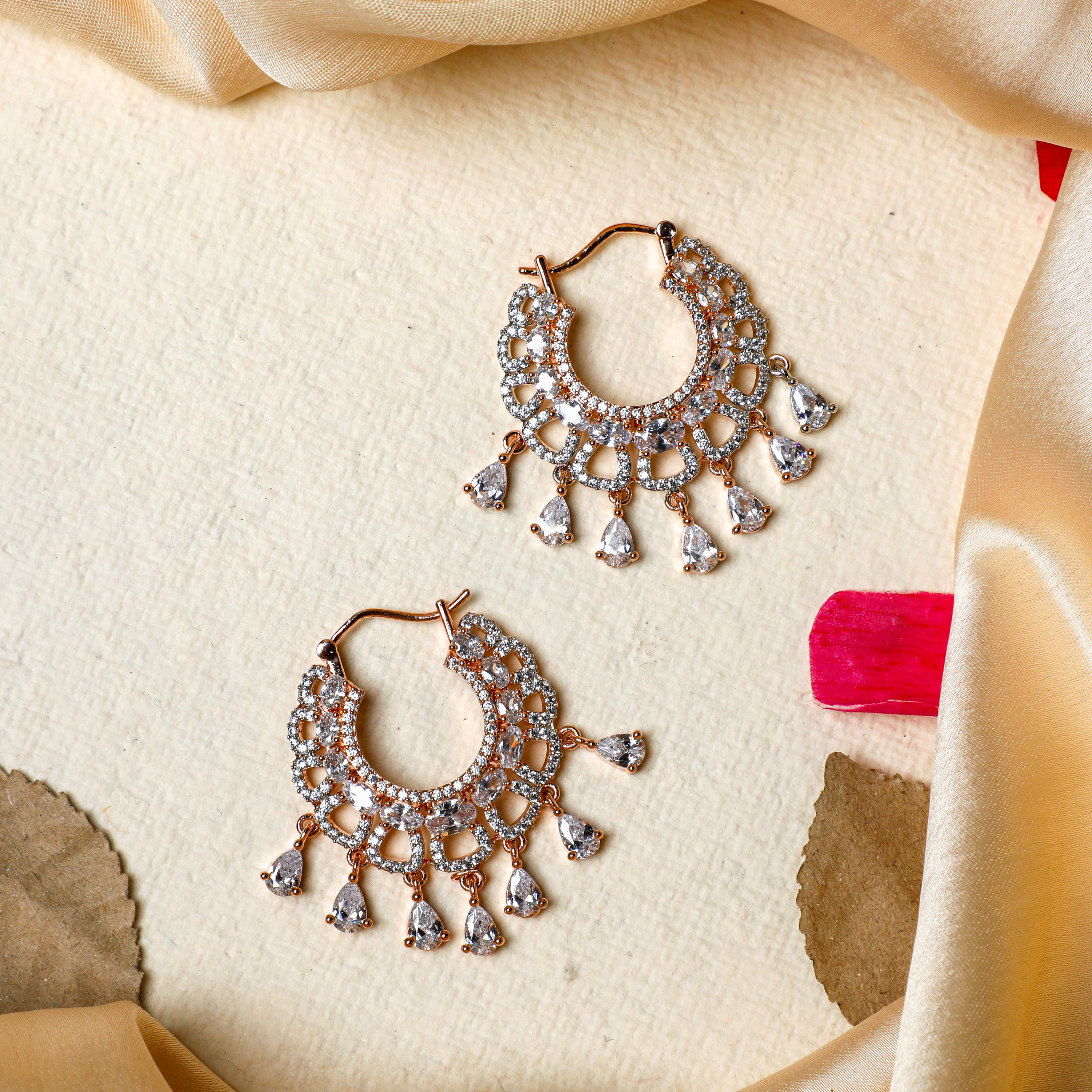 CZ Elegance Hoop Chandbali