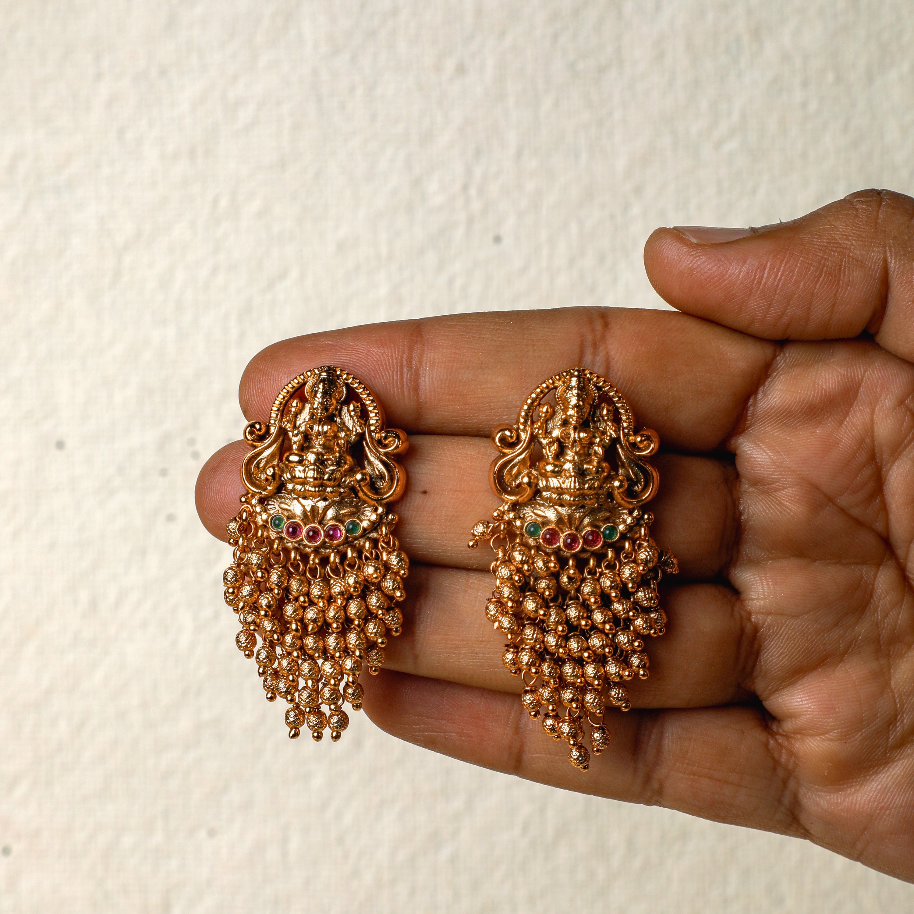Lakshmi Golden Cascade Earring