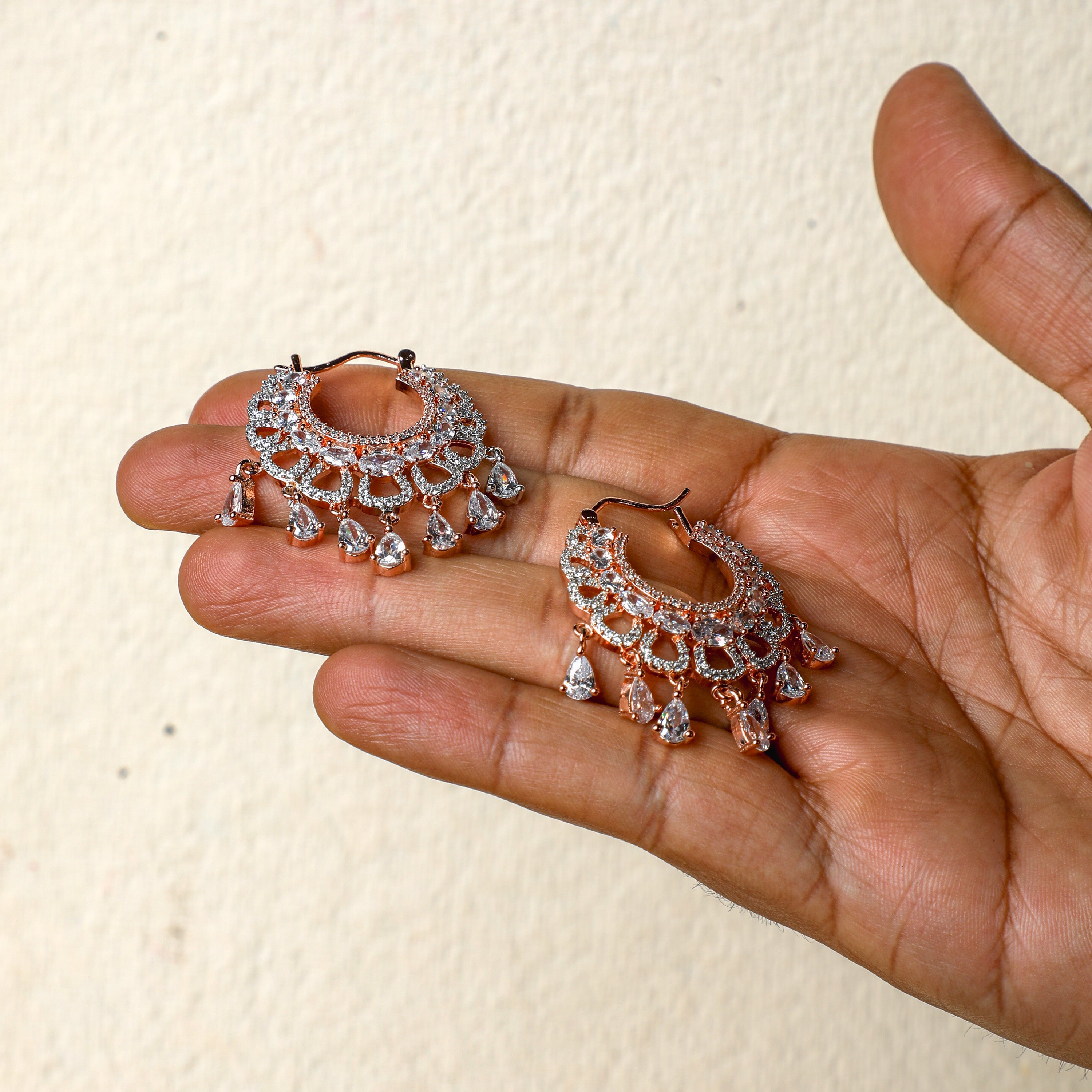 CZ Elegance Hoop Chandbali